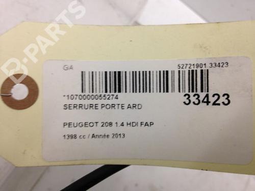 Rear right lock PEUGEOT 208 I (CA_, CC_) 1.4 HDi | BP9594405C99 