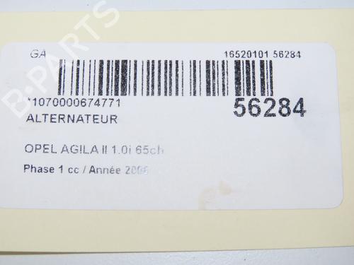 Alternator OPEL AGILA B (H08) 1.0 (F68) | BP36367522M7 - Image 7