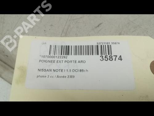 Rear right exterior door handle NISSAN NOTE (E11, NE11) 1.5 dCi | BP9598414C130 
