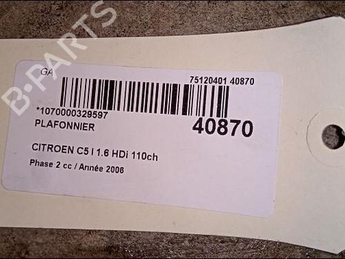 Innerbelysning CITROËN C5 II (RC_) 1.6 HDi (RC8HZB) (109 hp) 9619124