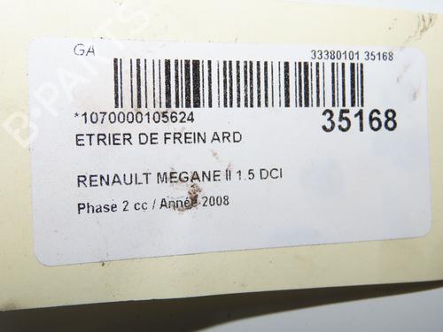 Used Right rear brake caliper Right rear brake caliper RENAULT MEGANE II (BM0/1_, CM0/1_) 1.5 dCi (BM1E, CM1E) (106 hp) 34457045 34457045