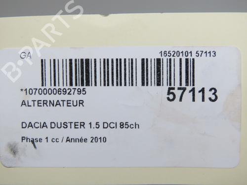 Alternator DACIA DUSTER (HS_) 1.5 dCi | BP32100423M7 