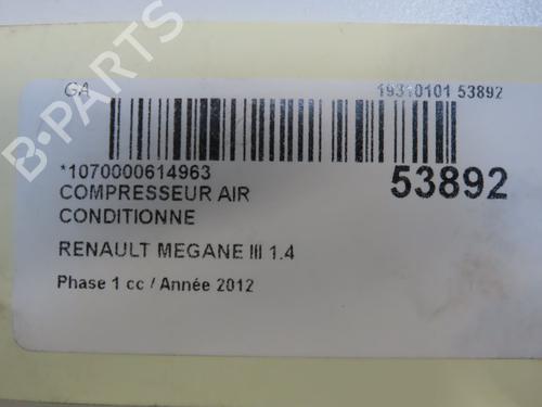Used AC compressor RENAULT MEGANE III Hatchback (BZ0/1_, B3_) 1.2 TCe (BZ2B, BZ11) (116 hp) 27306767