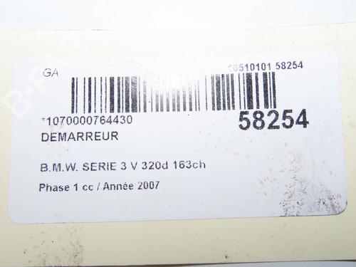 Used Starter Starter BMW 3 (E90) 320 d (177 hp) 39937922 39937922