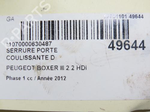 Rear right lock PEUGEOT BOXER Van 2.2 HDi 120 | BP28832044C99 