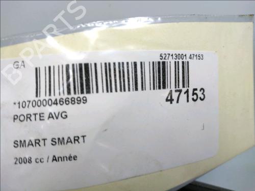 Left front door SMART FORTWO Coupe (451) 1.0 (451.331, 451.380) | BP19025335C2 