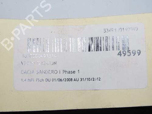 Gasdæmper bagklap DACIA SANDERO 1.4 (BS0C, BS0A, BS0G, BS1F, BS0E) (75 hp) 16740936