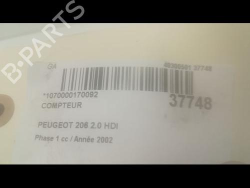 Used Instrument cluster PEUGEOT 206 Hatchback (2A/C) 2.0 HDI 90 (90 hp) 9601946