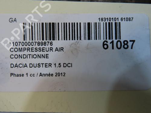 AC compressor DACIA DUSTER (HS_) 1.5 dCi (HSMC) | BP38256209M34 - Image 5
