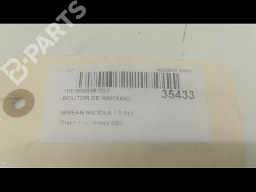 Warning switch NISSAN MICRA III (K12) 1.5 dCi | BP9602690I22 