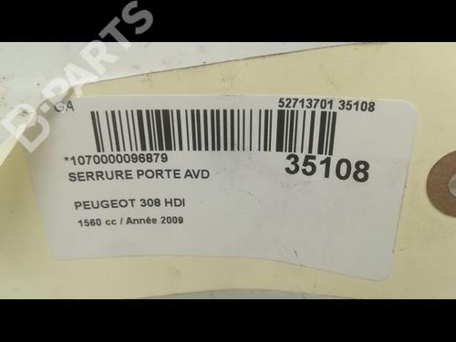Front right lock PEUGEOT 308 I (4A_, 4C_) 1.6 HDi | BP9597130C97 
