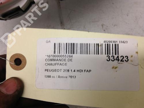 Climate control PEUGEOT 208 I (CA_, CC_) 1.4 HDi | BP9594400I5 