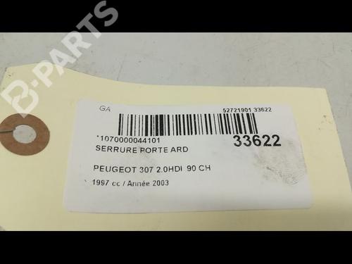 Rear right lock PEUGEOT 307 (3A/C) 2.0 HDi 90 | BP9593477C99 