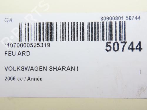 Right taillight VW SHARAN (7M8, 7M9, 7M6) 2.0 TDI | BP28969532C35 