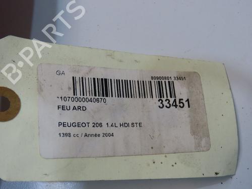 Used Right taillight Right taillight PEUGEOT 206 Van 1.4 HDi (68 hp) 34408930 34408930