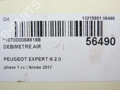 Mass air flow sensor PEUGEOT EXPERT Van (V_) 2.0 BlueHDi 120 | BP30841083M95  - Image 7
