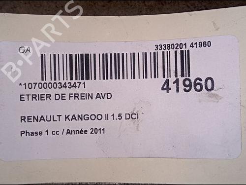 Used Right front brake caliper RENAULT KANGOO Express (FW0/1_) 1.5 dCi 70 (FW0A, KW0V) (68 hp) 14877536