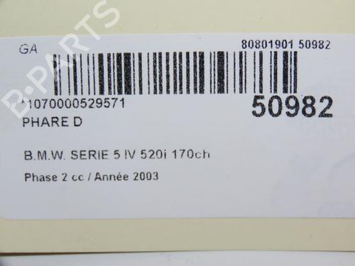 Right headlight BMW 5 (E39) 520 i | BP28969406C29 