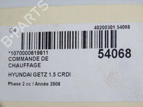 Used Climate control HYUNDAI GETZ (TB) 1.5 CRDi (88 hp) 33132522