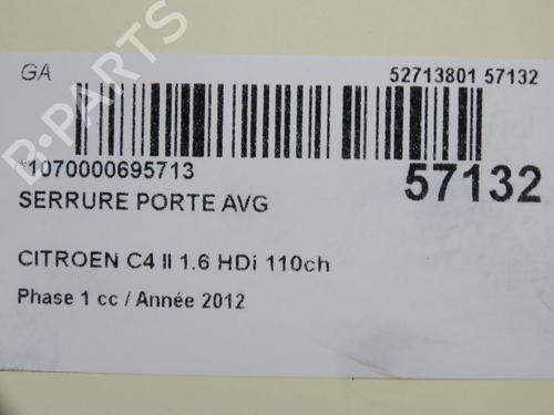 Front left lock CITROËN C4 II (NC_) 1.6 HDi 110 | BP36873878C98  - Image 7