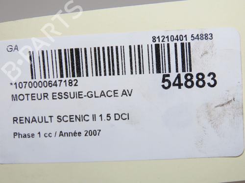 Used Front wiper motor Front wiper motor RENAULT SCÉNIC II (JM0/1_) 1.5 dCi (JM1E, JM16) (106 hp) 33188240 33188240
