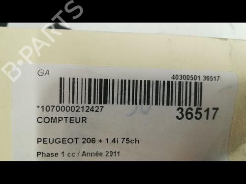 Used Instrument cluster PEUGEOT 206+ (2L_, 2M_) 1.4 i (73 hp) 23174764