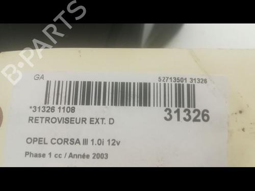 Bakspejl Højre Bakspejl Højre OPEL CORSA C (X01) 1.0 (F08, F68) (58 hp) 36495097 36495097
