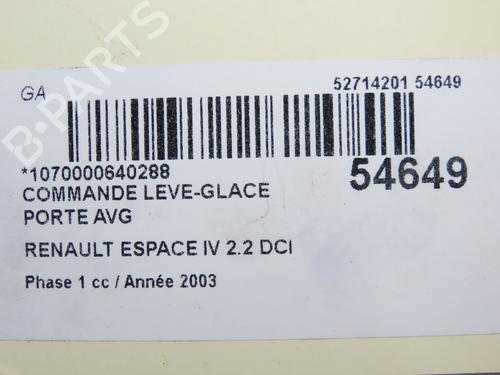 Left front window switch RENAULT ESPACE IV (JK0/1_) 2.2 dCi (JK0H) | BP30714720I27 - Image 6