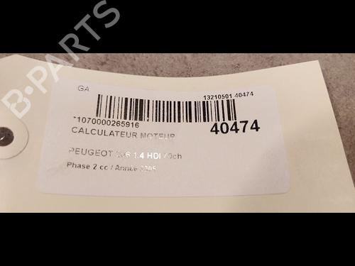 Used Engine control unit (ECU) PEUGEOT 206 Hatchback (2A/C) 1.4 HDi eco 70 (68 hp) 9612390