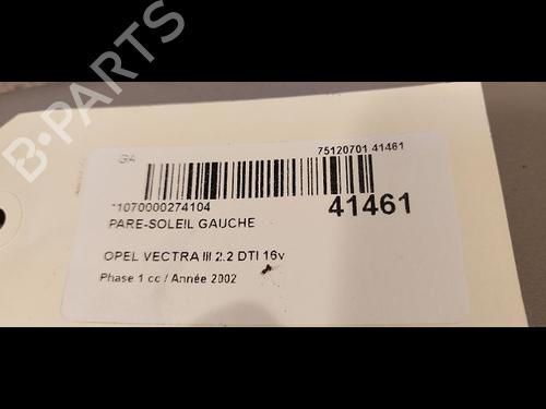 Used Left sun visor OPEL VECTRA C (Z02) 2.2 DTI 16V (F69) (125 hp) 23177531