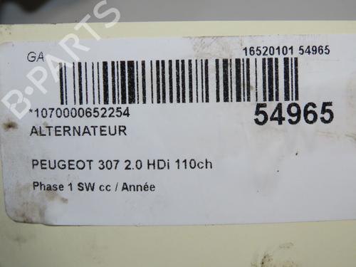 Used Alternator Alternator PEUGEOT 307 SW (3H) 2.0 HDI 110 (107 hp) 36682238 36682238