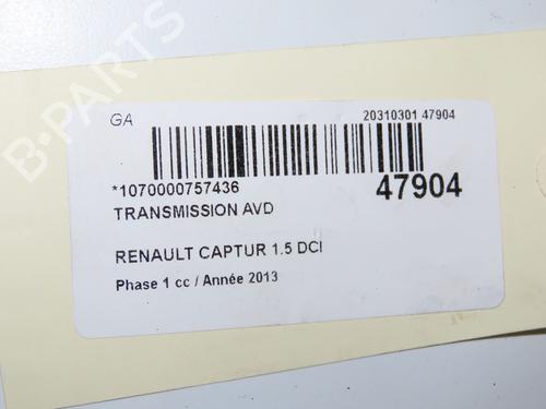 Right front driveshaft RENAULT CAPTUR I (J5_, H5_) 1.5 dCi 90 (J5N4, J5M5, J5MW, J5M6, J5AL, J5AJ) | BP36758113M39 - Image 5
