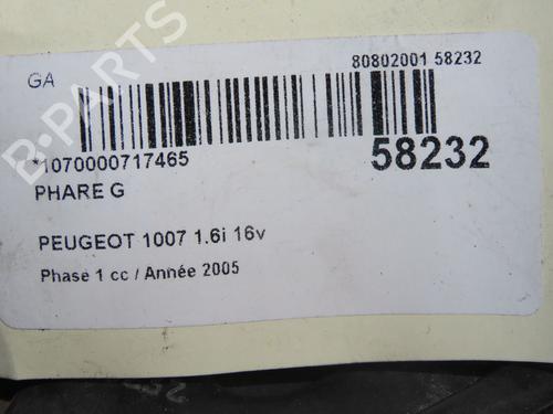 Left headlight PEUGEOT 1007 (KM_) 1.6 16V | BP36939901C28  - Image 6