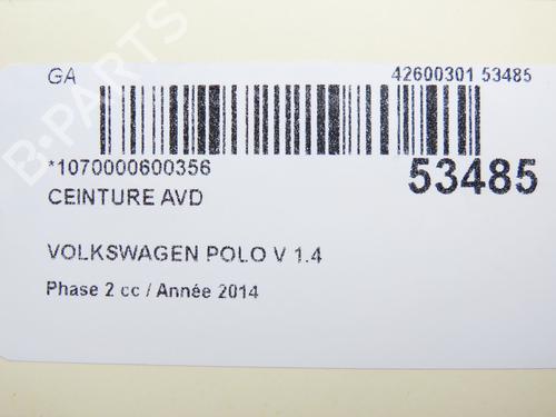 Front right belt tensioner VW POLO V (6R1, 6C1) 1.4 TDI | BP28801812C88