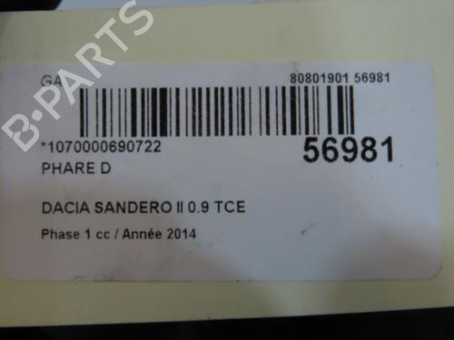 Right headlight DACIA SANDERO II TCe 90 (B8M1, B8MA, B8AC) | BP36427339C29 - Image 4