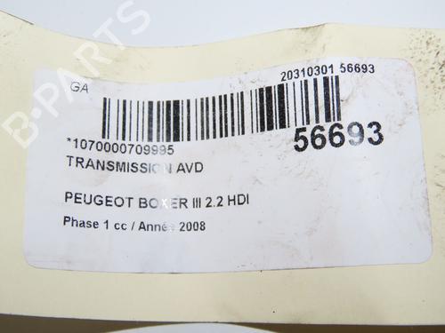 Used Right front driveshaft PEUGEOT BOXER Van 2.2 HDi 100 (101 hp) 31984580