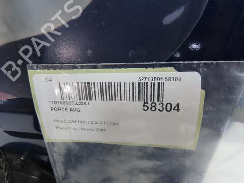 Dør venstre fortil Dør venstre fortil OPEL ZAFIRA A MPV (T98) 2.2 DTI 16V (F75) (117 hp) 39698949 39698949