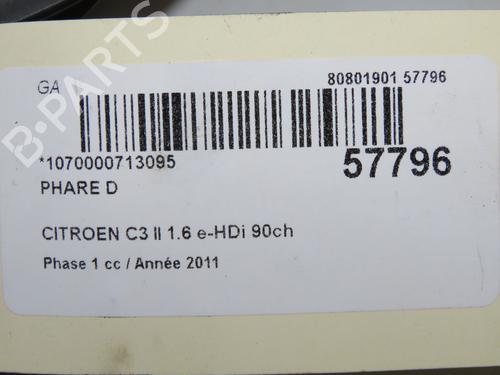 Right headlight CITROËN C3 II (SC_) 1.6 HDi | BP33860710C29 - Image 6