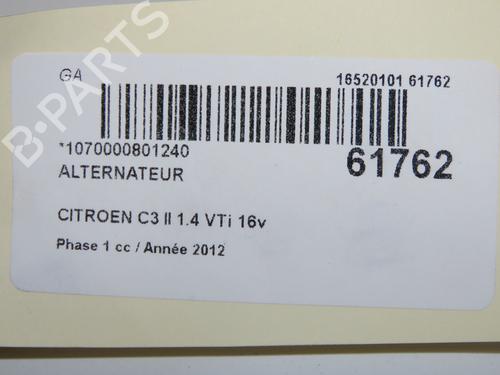Alternator CITROËN C3 II (SC_) 1.4 VTi 95 | BP39217287M7 - Image 6