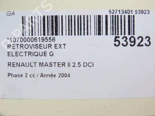 Left mirror RENAULT MASTER II Van (FD) 2.5 dCi 100 (FD0U, FD0V, FD3U, FD3V, FD8U, FD8V) | BP28968725C26 