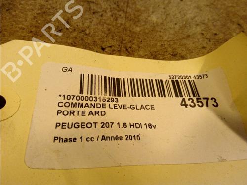Used Right rear window switch PEUGEOT 207 (WA_, WC_) 1.6 HDi (90 hp) 9740821