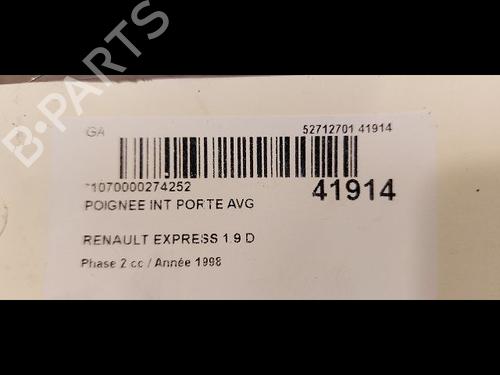 Used Front left interior door handle RENAULT RAPID Box Body/MPV (F40_, G40_) 1.9 D (F40R) (54 hp) 9613196