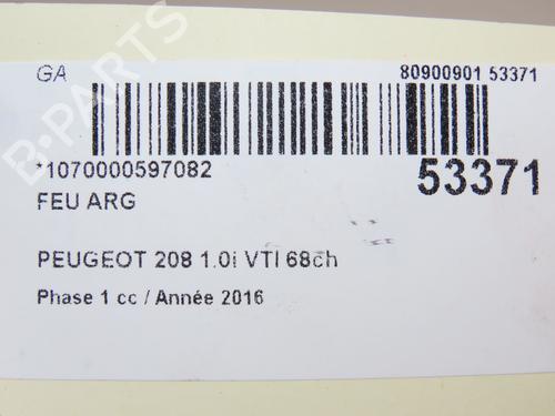 Left taillight PEUGEOT 208 I (CA_, CC_) 1.0 VTi | BP28832804C34 