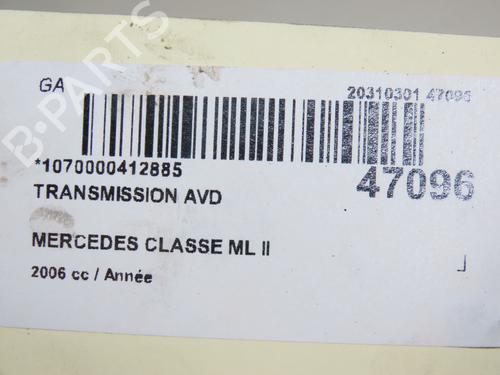 Right front driveshaft MERCEDES-BENZ M-CLASS (W164) ML 350 4-matic (164.186) | BP18415070M39 