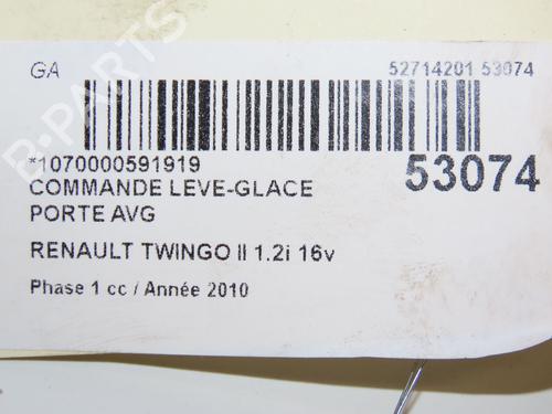Used Left front window switch Left front window switch RENAULT TWINGO II (CN0_) 1.2 16V (CN0K, CN0V, CN0A) (76 hp) 28177657 28177657