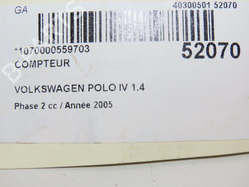 Used Instrument cluster VW POLO IV (9N_, 9A_) 1.4 TDI (80 hp) 28830465