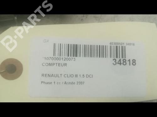 Instrument cluster RENAULT CLIO III (BR0/1, CR0/1) 1.5 dCi (BR17, CR17) | BP9598269C47 