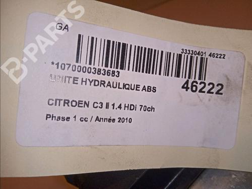 ABS pump CITROËN C3 II (SC_) 1.4 HDi 70 (SC8HZC, SC8HR0, SC8HP4) | BP11487910M43 
