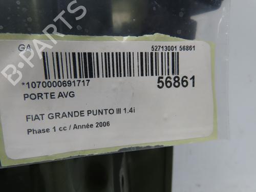 Porte avant gauche FIAT GRANDE PUNTO (199_) 1.4 (199AXB11, 199AXB1A, 199BXB1A, 199AXL1A) (77 hp) 31912156