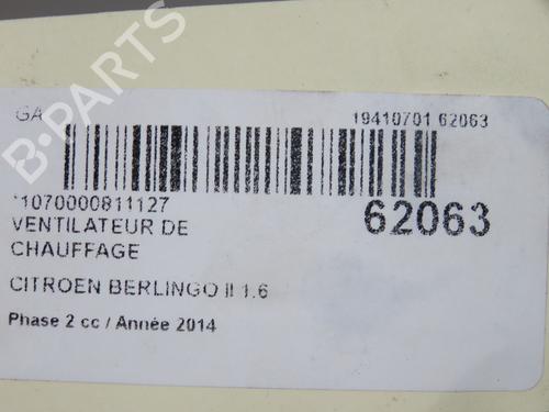 Heater blower motor CITROËN BERLINGO MULTISPACE (B9) 1.6 HDi 90 | BP40110638M62  - Image 6